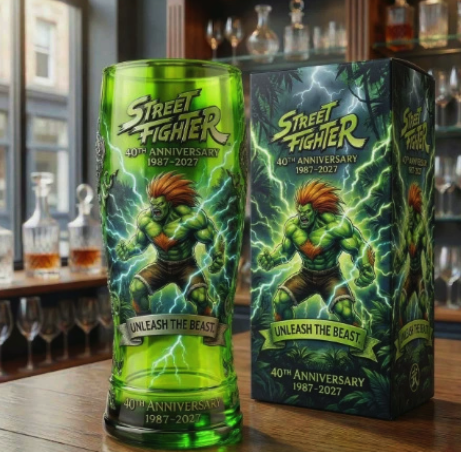 2027 Street Fighter 40th Anniversary 16oz Limited Edition Glass Beer Mug