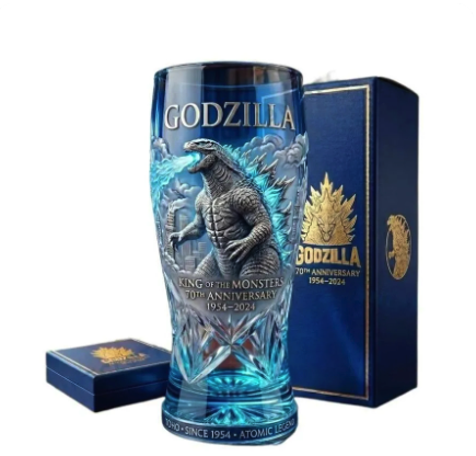 Godzilla King of the Monster 70th 1954-2024 Anniversary Collector Edition Custom Beer Glass