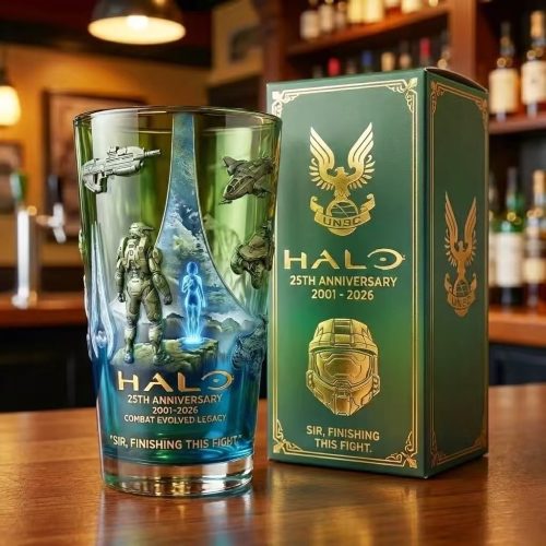 Halo 25Th Anniversary Beer Glass Cup