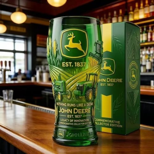 John Deere 190Th Anniversary 3D flask Beer Glass