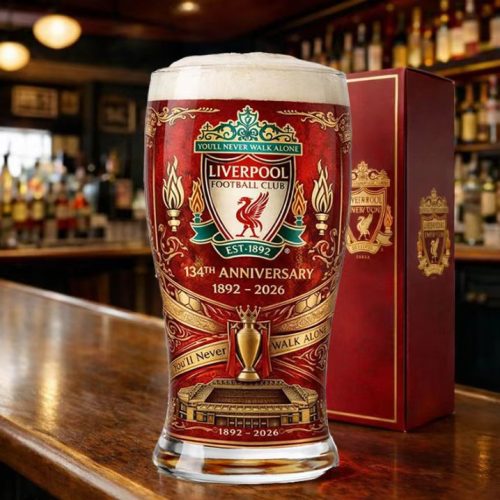 Liverpool FC 134th Anniversary 2026 3D Creative Beer Glass