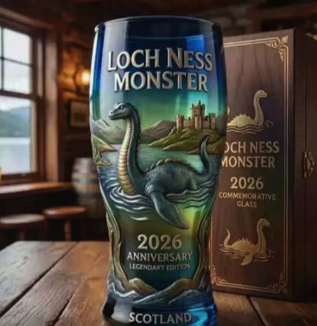 Loch Ness Monster 2026 Anniversary Legendary Edition Scotland Collectible Beer Glass