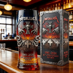 Metallica 45th Anniversary 1981-2026 Beer 3D Glass Cup