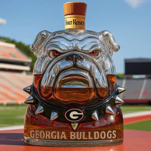 Georgia Bulldogs Whisky Bottle Glass