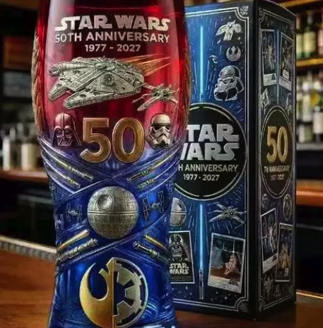 Star Wars 50Th Anniversary 2027 Beer Glass Bar Party Drink Gift 500ml 